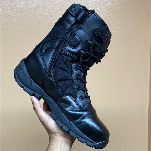 Rockport Vibram Black Tactical Genuine Leather Combat Boots - Picture 12 of 17